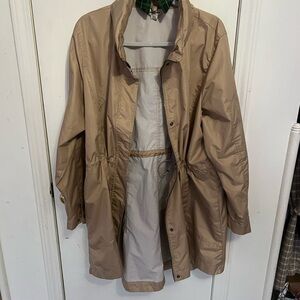 Woolrich tan / camel, spring / utility / windbreaker jacket, hidden hood, XXL